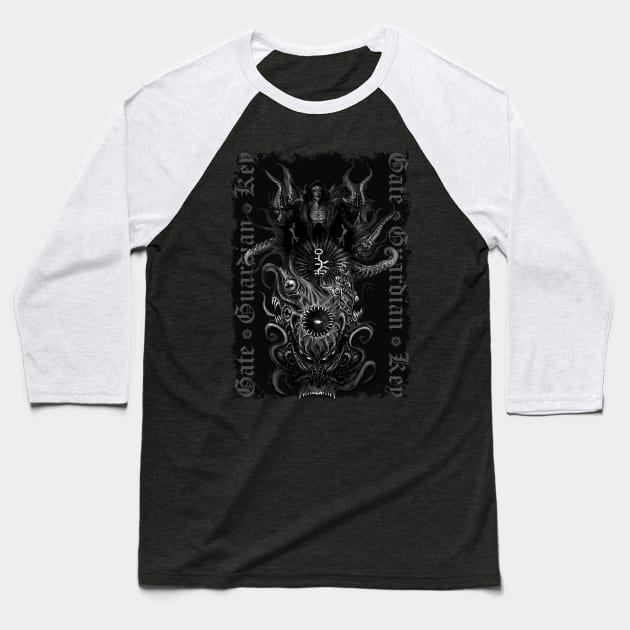 Yog-Sothoth, 'Umr At-Tawil and the Silver Key Baseball T-Shirt by HereticGraphics